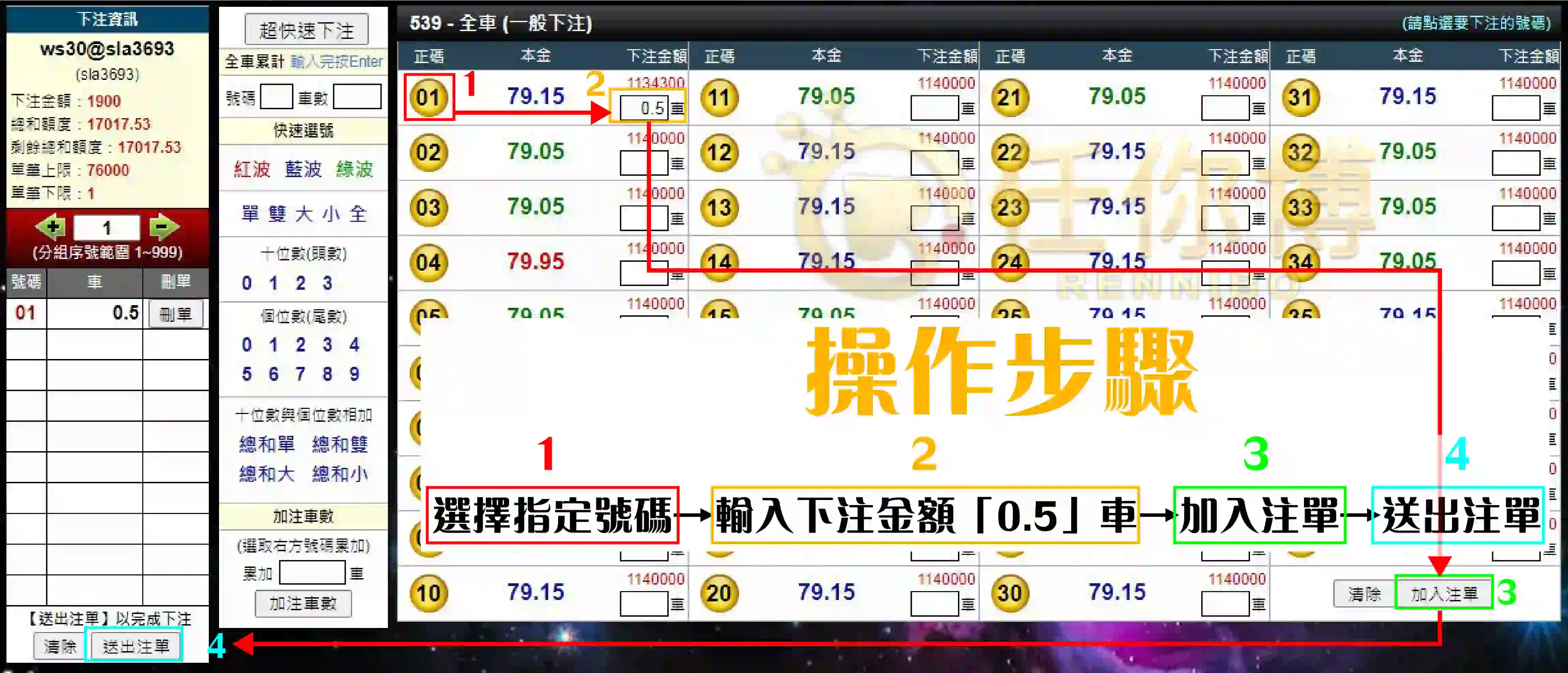 線上賭場539/六合彩 半車玩法